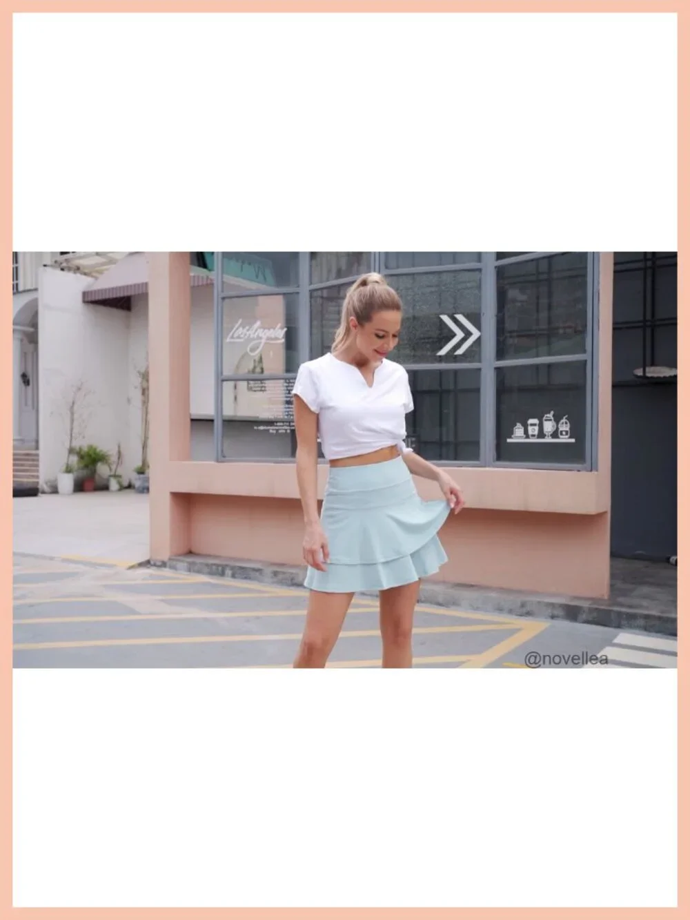 Women's Athletic Pleated Tennis Skort with Built-in Shorts & Pocket